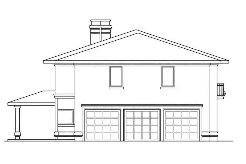 Home Plan - Exterior - Other Elevation for Mediterranean House Plan #124-292 - 6 bed, 3.5 bath