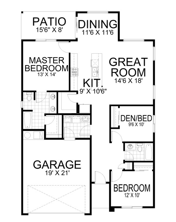 Contemporary Floor Plan - Main Floor Plan #112-241