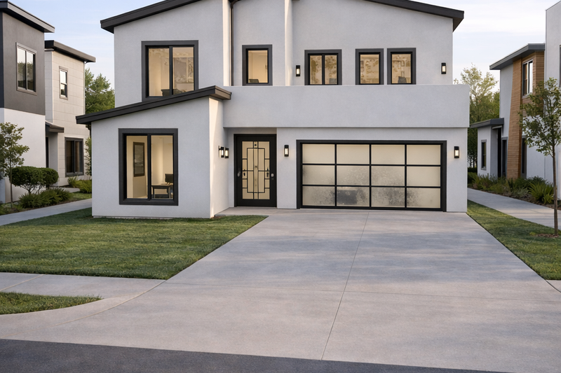 Dream House Plan - Exterior - Front Elevation 2 for Contemporary House Plan #1129-25 - 4 bed, 3 bath