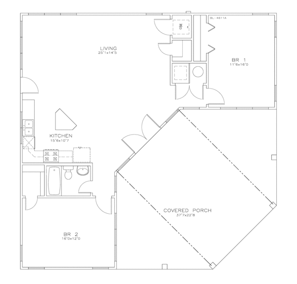 Southern Floor Plan - Main Floor Plan #8-240