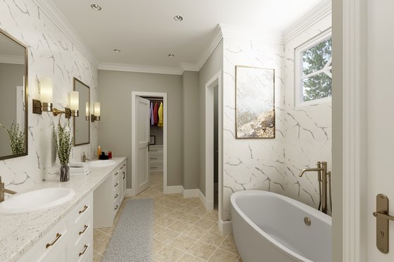 Interior - Master Bathroom for Craftsman House Plan #45-607 - 3 bed, 2 bath