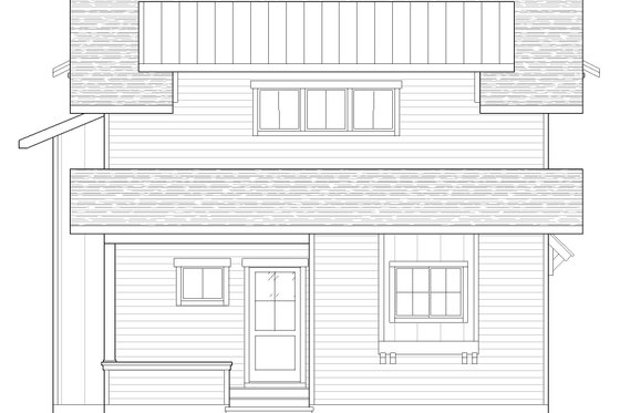 Exterior - Front Elevation 3 for Craftsman House Plan #1105-4 - 3 bed, 2.5 bath
