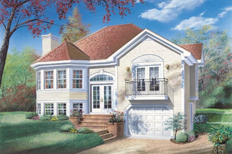 House Blueprint - Traditional Exterior - Front Elevation Plan #23-148