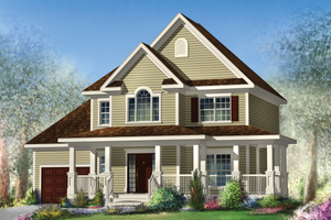 Country Exterior - Front Elevation Plan #25-4576