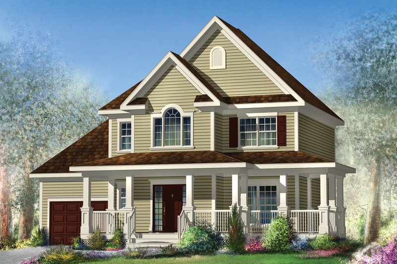 Country Style House Plan - 3 Beds 2 Baths 1708 Sq/Ft Plan #25-4576