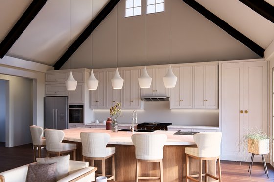 Interior - Kitchen for European House Plan #17-3447 - 5 bed, 3.5 bath