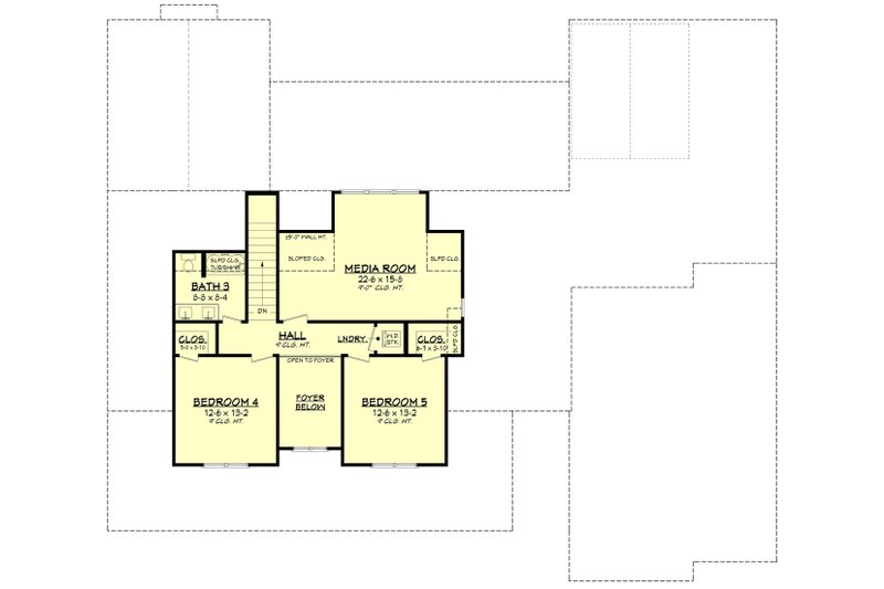 House Blueprint - Floor Plan - Upper Floor for Farmhouse House Plan #430-399 - 5 bed, 3.5 bath