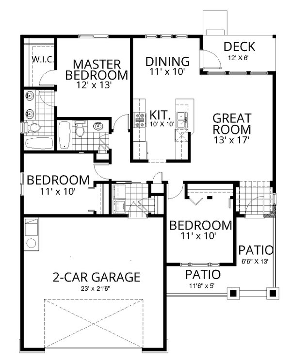Craftsman Floor Plan - Main Floor Plan #112-234