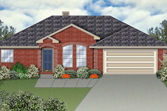 Exterior - Front Elevation for European House Plan #84-243 - 4 bed, 2 bath