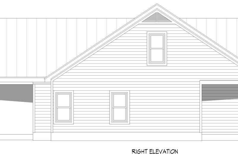 House Blueprint - Exterior - Other Elevation 1 for Farmhouse House Plan #932-1456 - 3 bed, 2 bath