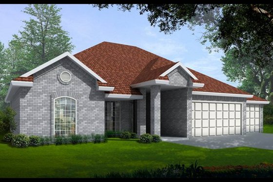 Exterior - Front Elevation 3 for Traditional House Plan #65-438 - 4 bed, 2.5 bath