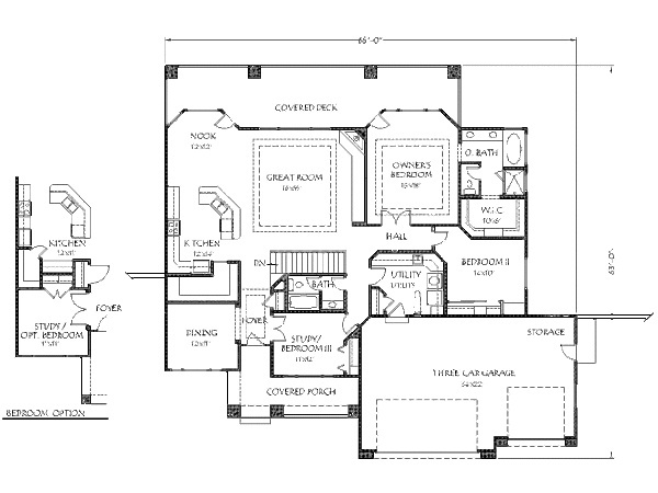 Craftsman Floor Plan - Main Floor Plan #24-256