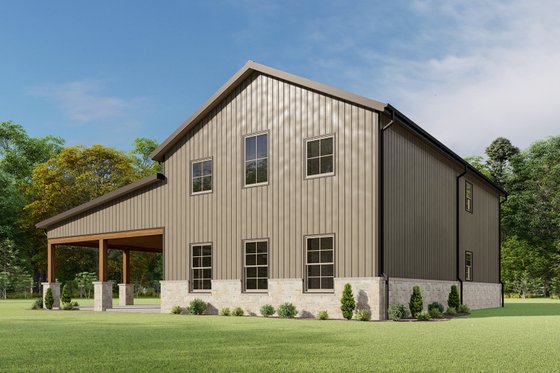 Exterior - Other Elevation 3 for Barndominium House Plan #1092-53 - 3 bed, 2.5 bath