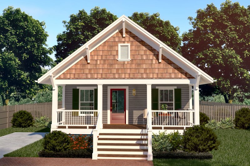 Cottage Style House Plan - 2 Beds 1 Baths 912 Sq/Ft Plan #79-108 Exterior