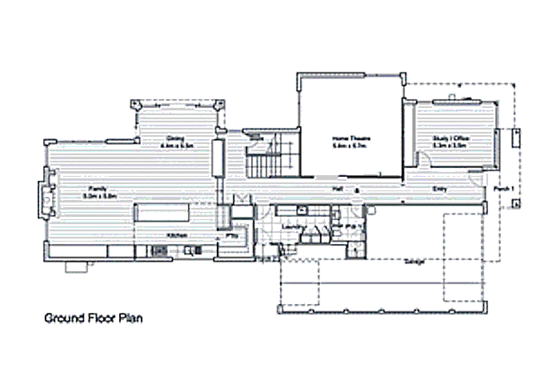 Floor Plan - Main Floor for Modern House Plan #496-16 - 4 bed, 2.5 bath