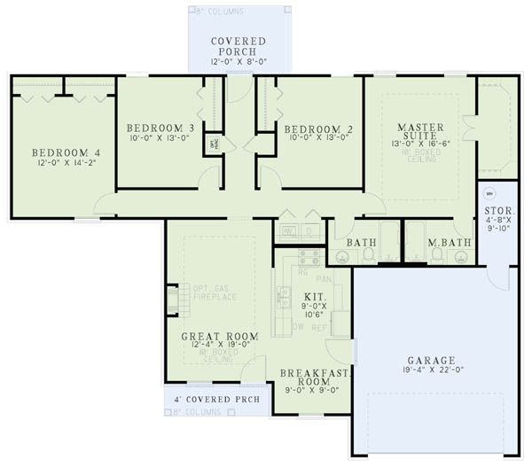 House Design - Traditional Floor Plan - Main Floor Plan #17-2511