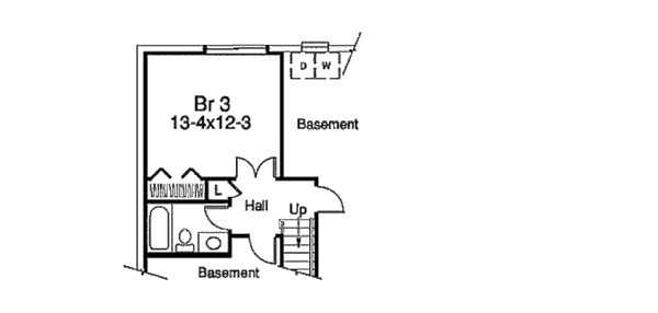 Farmhouse Floor Plan - Lower Floor Plan #57-333