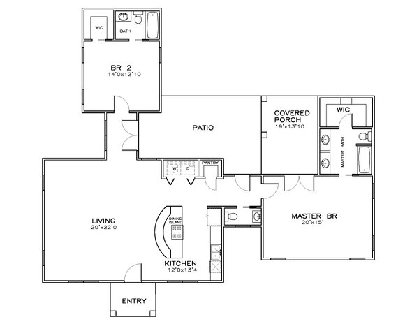 Southern Floor Plan - Main Floor Plan #8-317