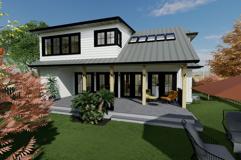 Home Plan - Exterior - Rear Elevation for Farmhouse House Plan #1101-14 - 3 bed, 3 bath