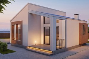 Exterior - Other Elevation for Contemporary House Plan #542-14 - 2 bed, 1 bath