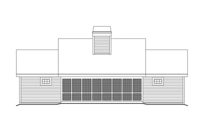 Home Plan - Exterior - Rear Elevation for Country House Plan #57-570 - 1 bed, 1 bath