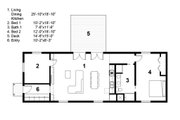 Barndominium Style House Plan - 2 Beds 1 Baths 1160 Sq/Ft Plan #497-55 