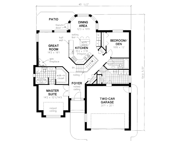 European Floor Plan - Main Floor Plan #18-338