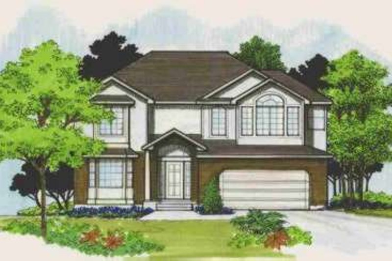 Exterior - Front Elevation 2 for Traditional House Plan #308-125 - 4 bed, 2.5 bath