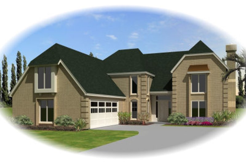 European Style House Plan - 3 Beds 2.5 Baths 3031 Sq/Ft Plan #81-13889