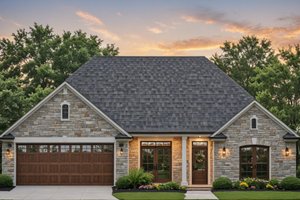 House Blueprint - Cottage Exterior - Front Elevation Plan #21-573