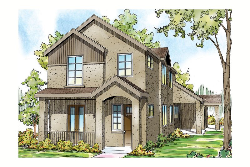 Home Plan - Mediterranean Exterior - Front Elevation Plan #124-903