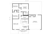 Southern Style House Plan - 3 Beds 2 Baths 1023 Sq/Ft Plan #17-537 