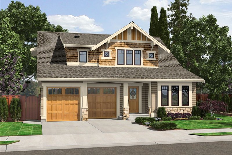 Architectural House Design - Craftsman Exterior - Front Elevation Plan #132-209