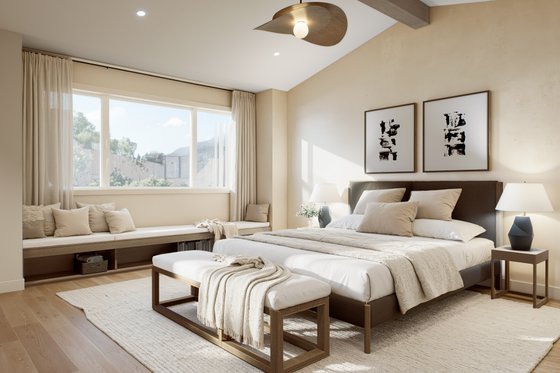 Interior - Master Bedroom 1 for Farmhouse House Plan #1114-3 - 3 bed, 2 bath