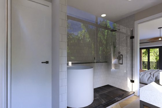 Interior - Master Bathroom 1 for Country House Plan #1064-370 - 1 bed, 1.5 bath