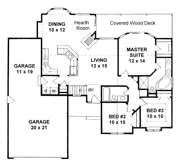 Architectural House Design - Traditional Floor Plan - Main Floor Plan #58-172