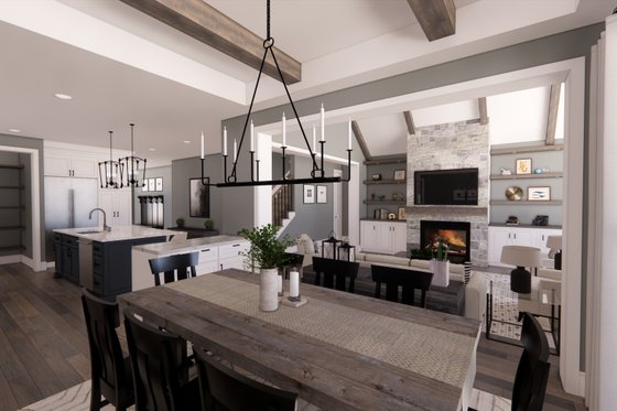 Interior - Dining Room for Farmhouse House Plan #51-1569 - 3 bed, 3 bath