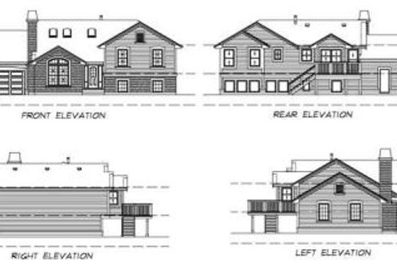 Exterior - Rear Elevation for Traditional House Plan #47-343 - 3 bed, 2 bath