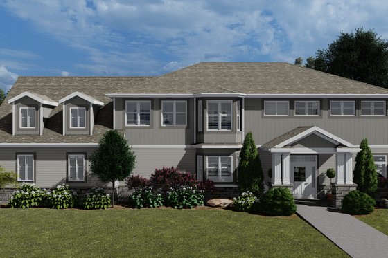 Exterior - Front Elevation 6 for Craftsman House Plan #1060-53 - 3 bed, 2.5 bath