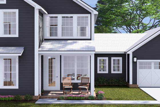 Exterior - Covered Porch for Farmhouse House Plan #513-2308 - 4 bed, 3.5 bath