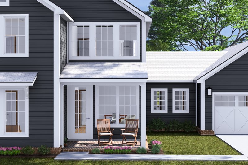 House Design - Exterior - Covered Porch for Farmhouse House Plan #513-2308 - 4 bed, 3.5 bath