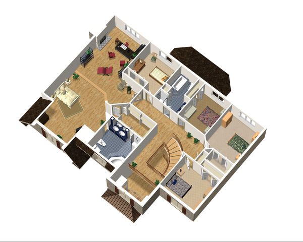 European Floor Plan - Upper Floor Plan #25-4715