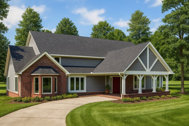 Home Plan - Ranch Exterior - Front Elevation Plan #17-263