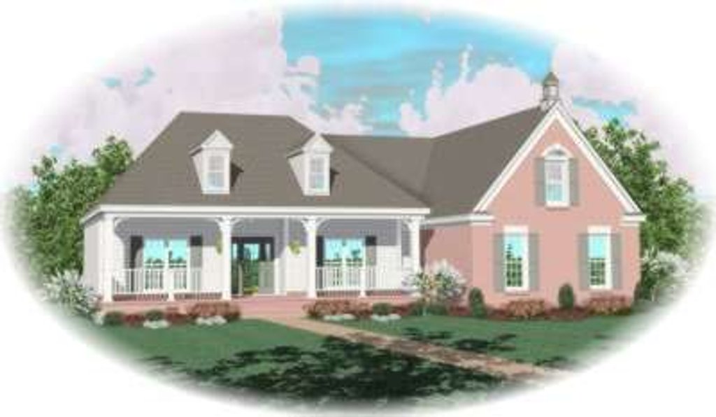 Exterior - Front Elevation 2 for Southern House Plan #81-1069 - 3 bed, 2.5 bath