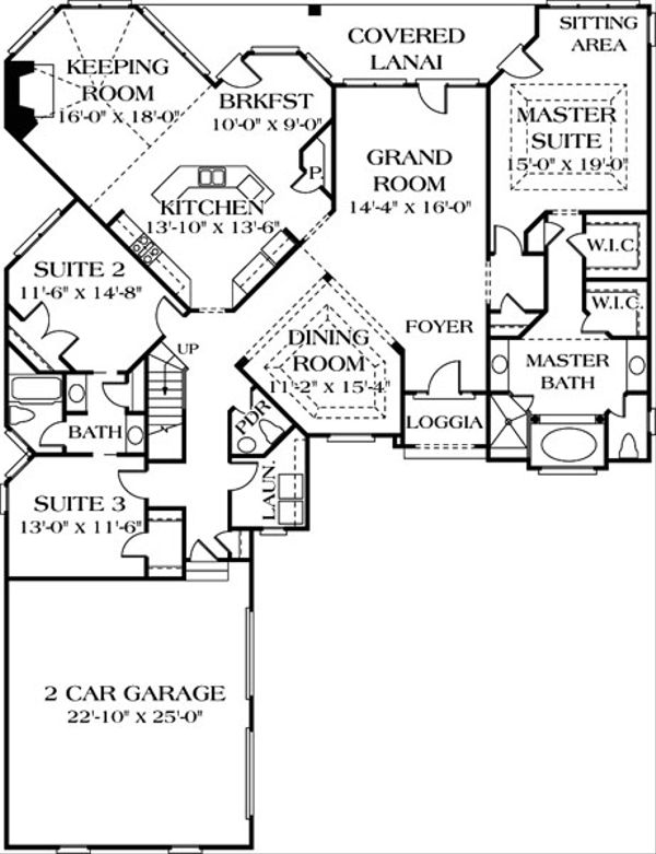 House Plan Design - Traditional Floor Plan - Main Floor Plan #453-31