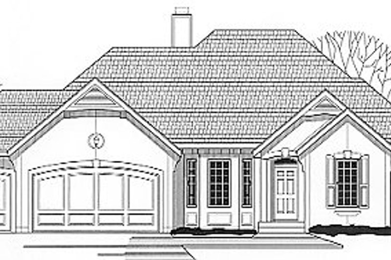 European Style House Plan - 3 Beds 4 Baths 3345 Sq/Ft Plan #67-254