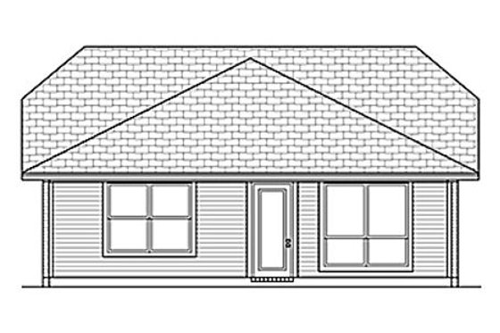 Exterior - Rear Elevation for Cottage House Plan #84-453 - 2 bed, 0 bath