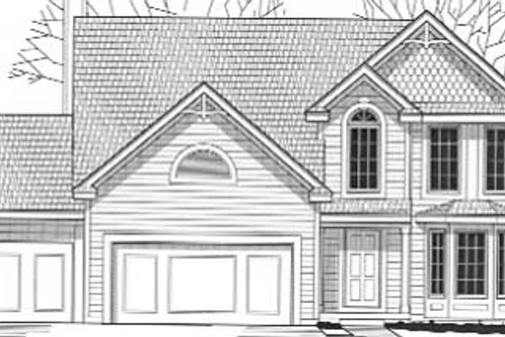 Exterior - Front Elevation for Traditional House Plan #67-479 - 4 bed, 2.5 bath