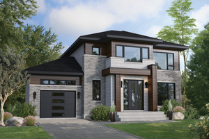 Contemporary Exterior - Front Elevation Plan #25-4891