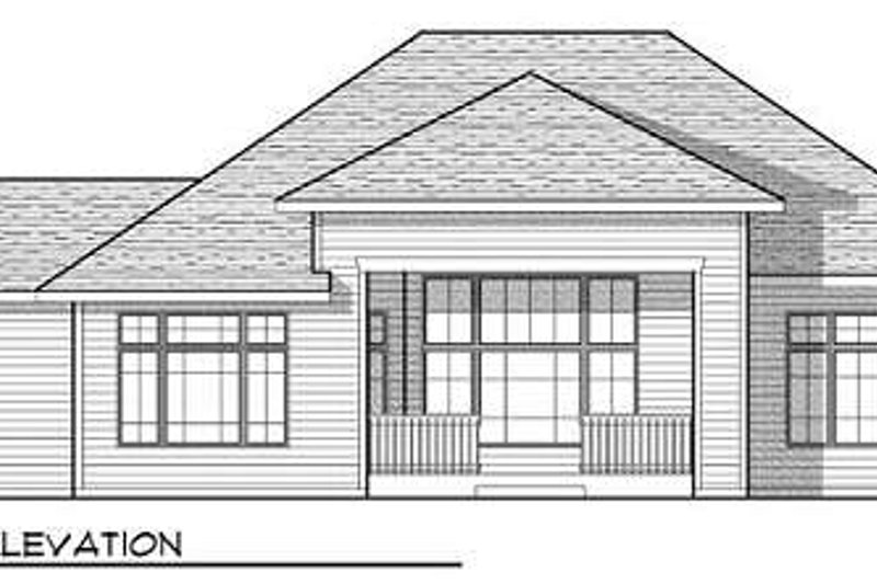 Dream House Plan - Exterior - Rear Elevation for Craftsman House Plan #70-923 - 2 bed, 2.5 bath
